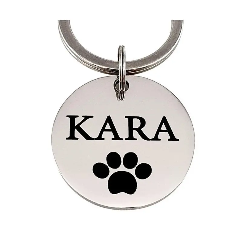 Hondenpenning naam penning voor hond Naampenning graveren zilverkleurig